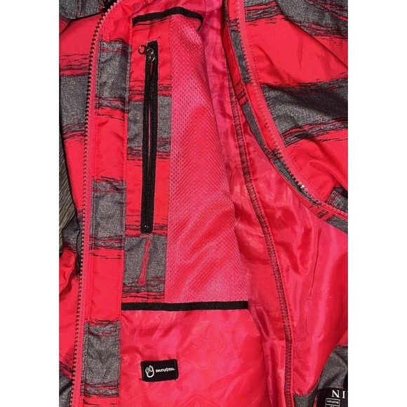 Sessions Terrain Recco Womens Sz XL Red Gray Stripe Jane Heather Snowboard Coat - Picture 13 of 16